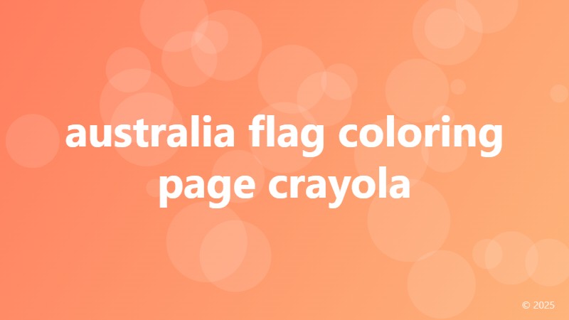 australia flag coloring page crayola