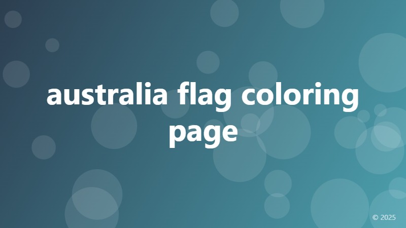 australia flag coloring page