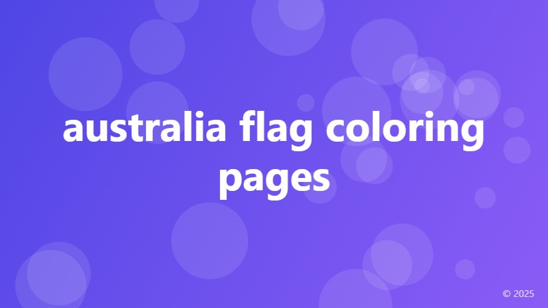 australia flag coloring pages