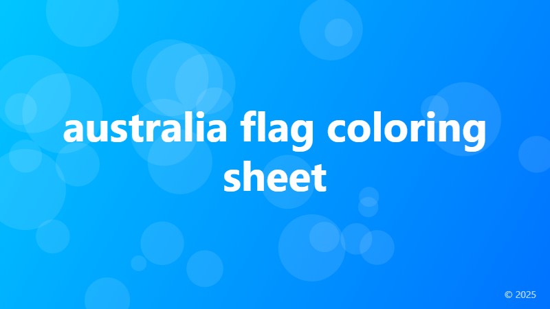australia flag coloring sheet
