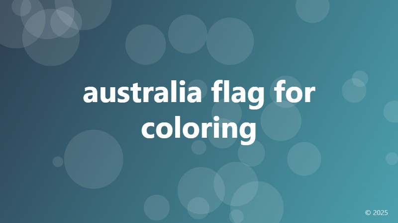 australia flag for coloring