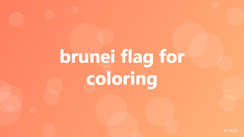 brunei flag for coloring
