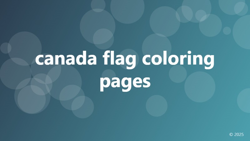canada flag coloring pages