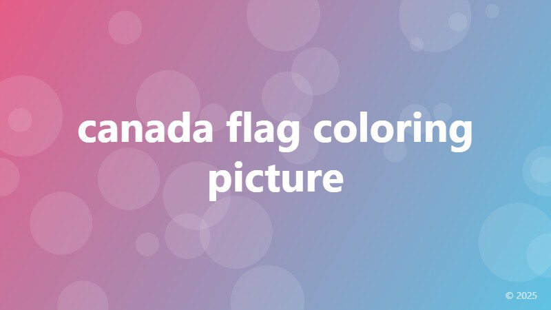 canada flag coloring picture