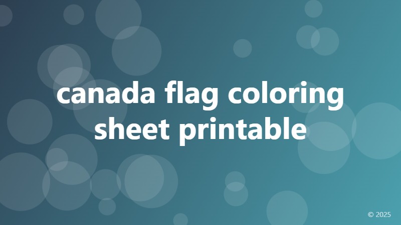canada flag coloring sheet printable
