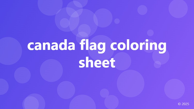 canada flag coloring sheet