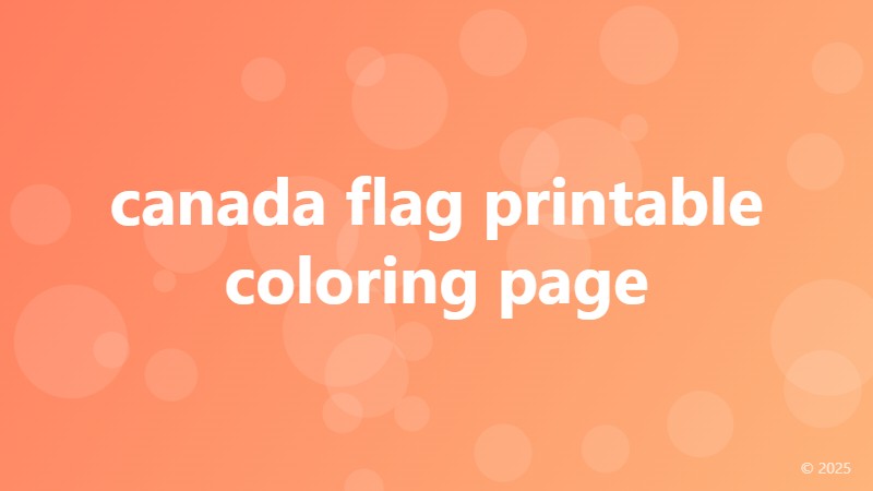 canada flag printable coloring page