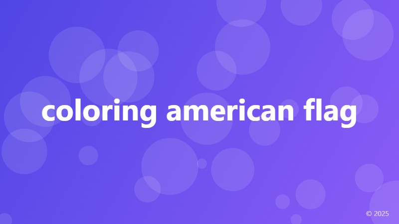 coloring american flag