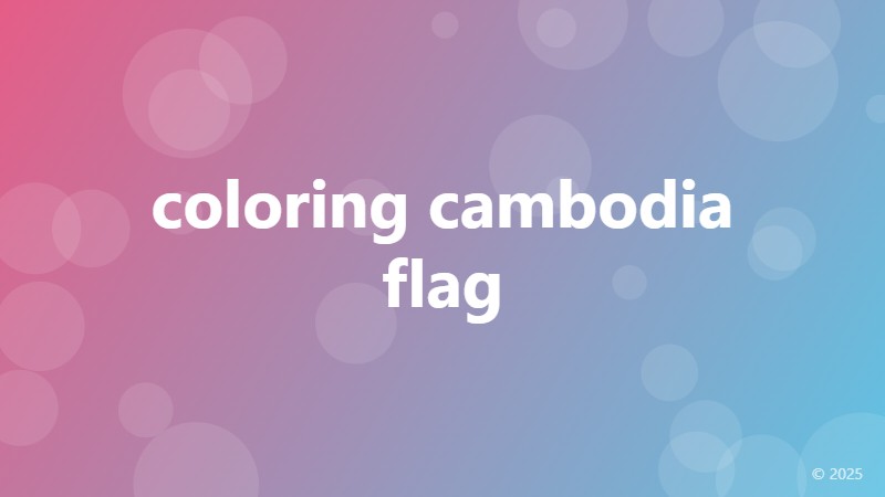 coloring cambodia flag