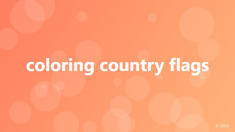 coloring country flags