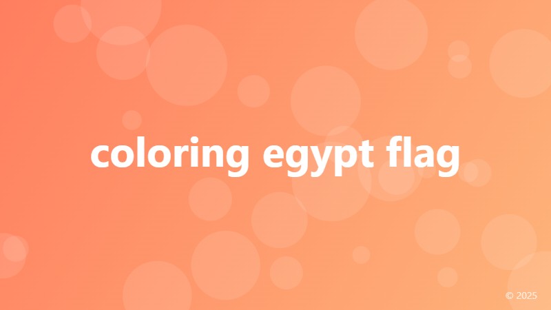 coloring egypt flag