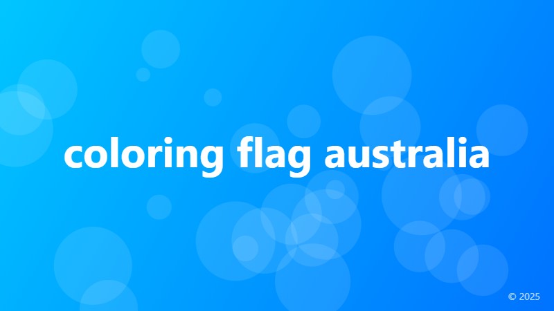 coloring flag australia