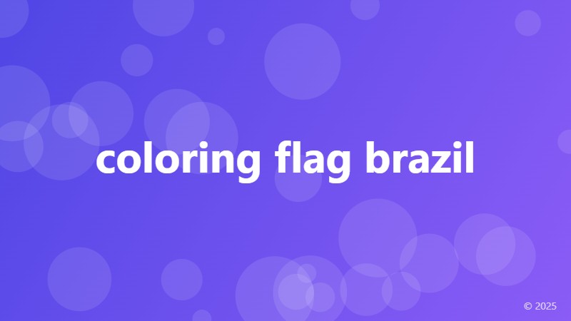coloring flag brazil