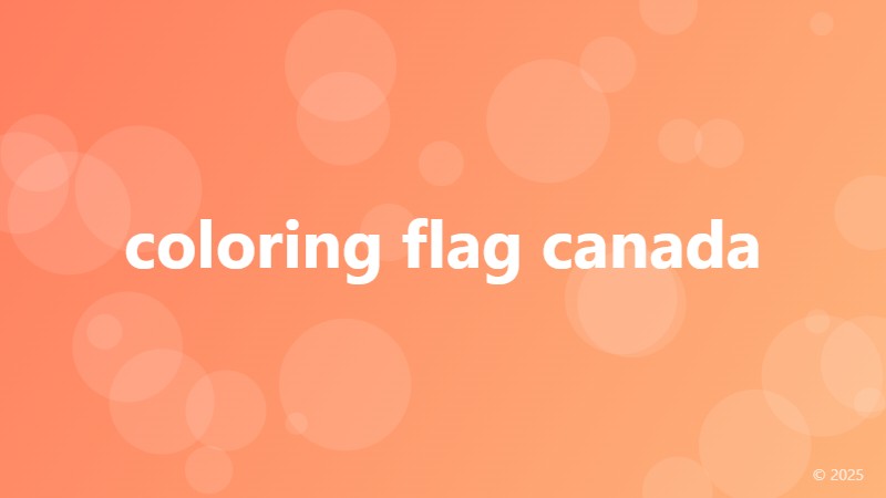 coloring flag canada