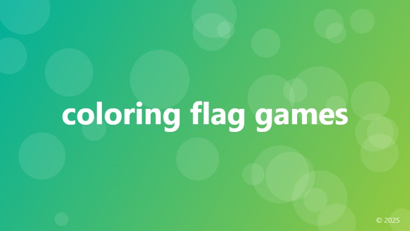 coloring flag games
