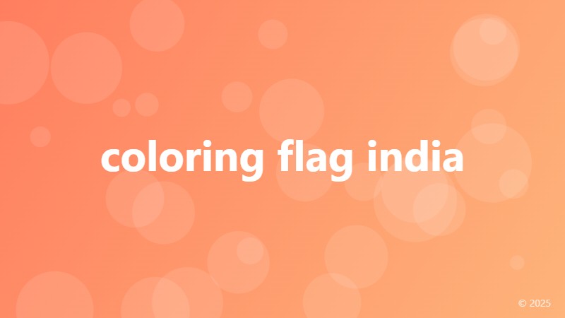 coloring flag india
