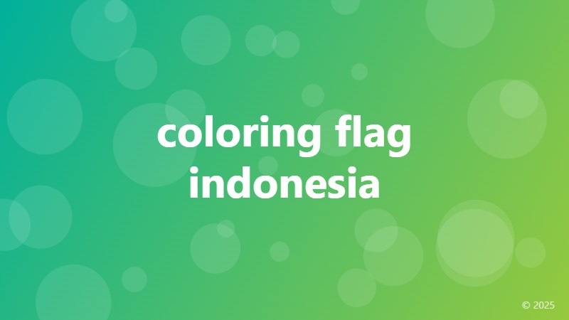 coloring flag indonesia