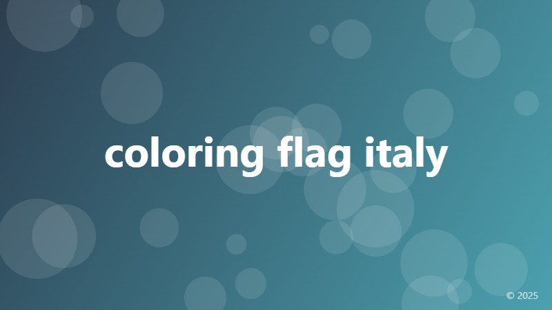 coloring flag italy