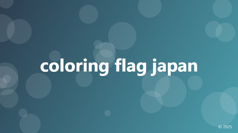 coloring flag japan