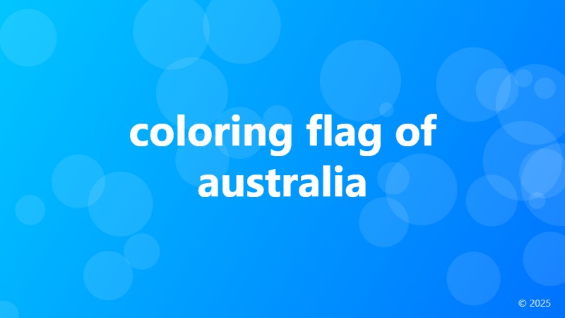 coloring flag of australia