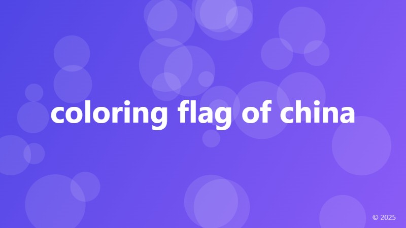 coloring flag of china