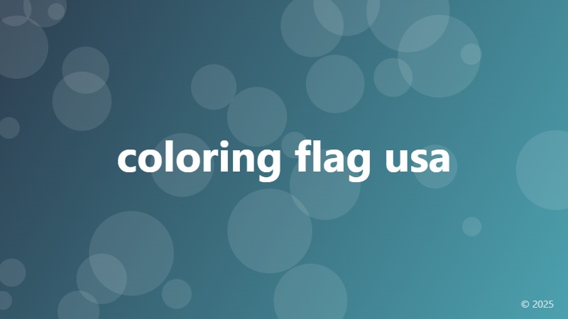 coloring flag usa
