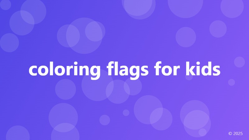 coloring flags for kids