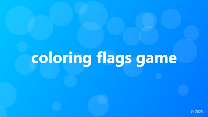 coloring flags game