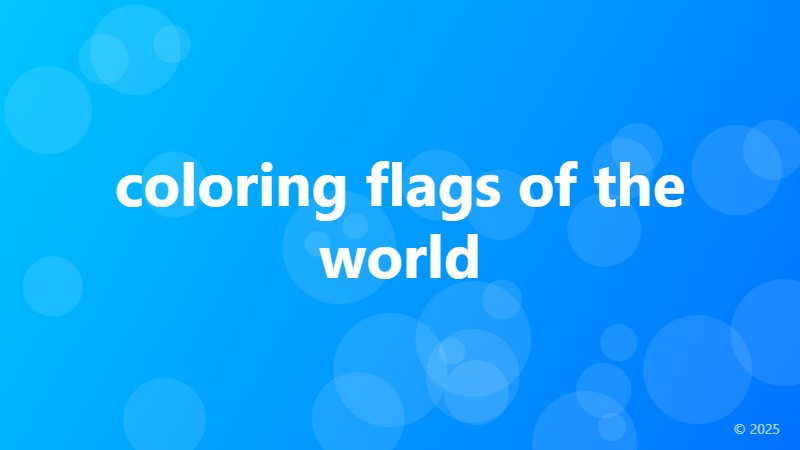 coloring flags of the world