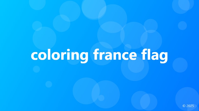 coloring france flag