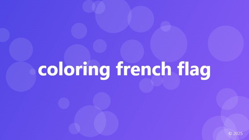 coloring french flag