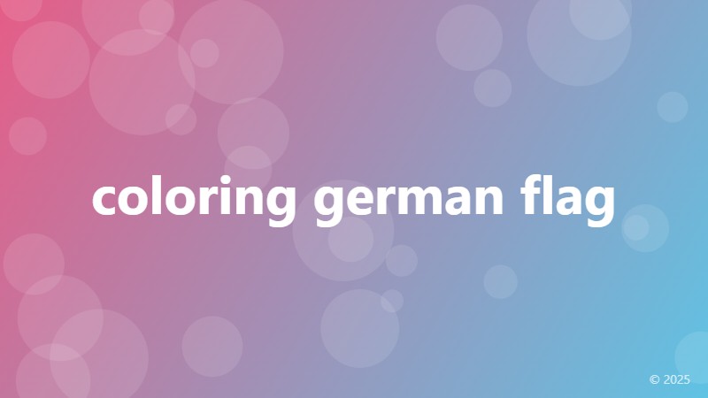 coloring german flag