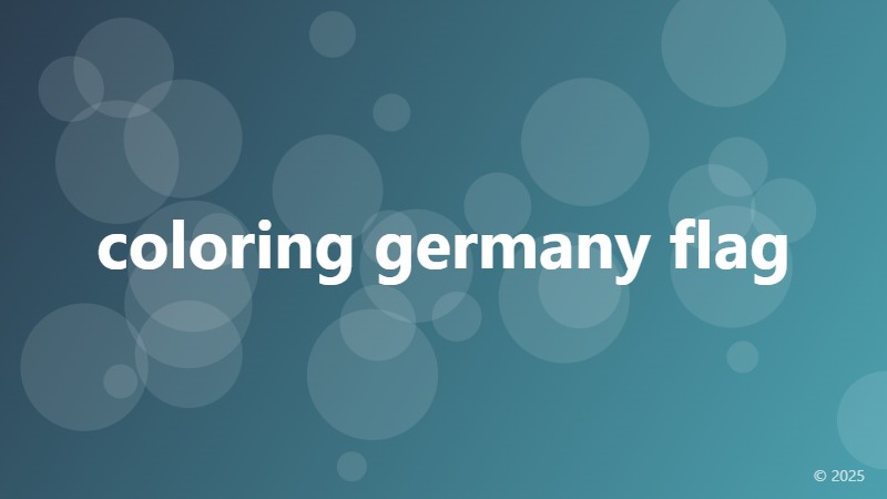 coloring germany flag