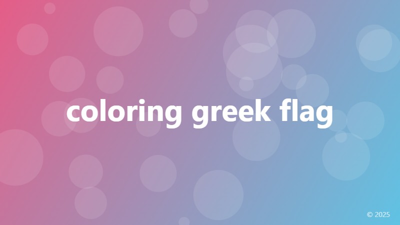 coloring greek flag