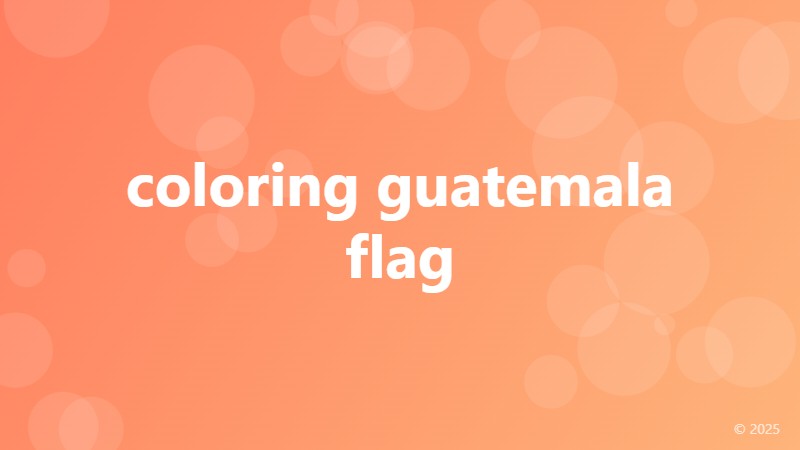 coloring guatemala flag