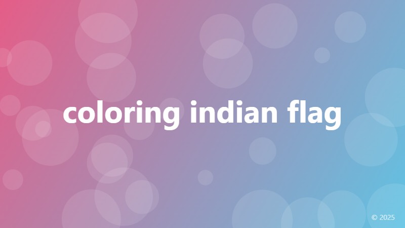 coloring indian flag