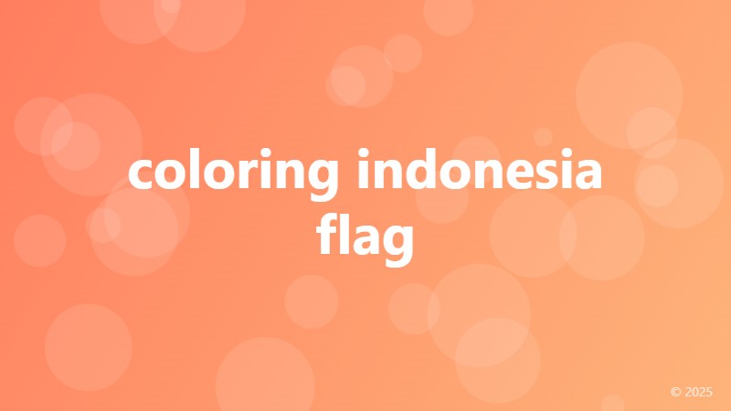 coloring indonesia flag