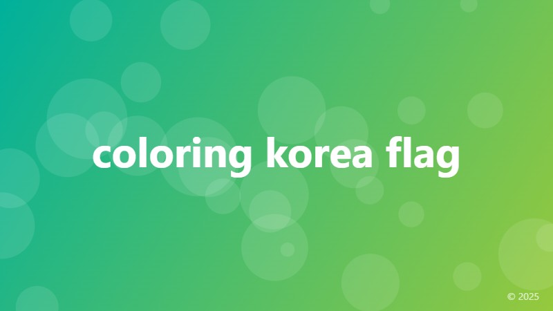 coloring korea flag