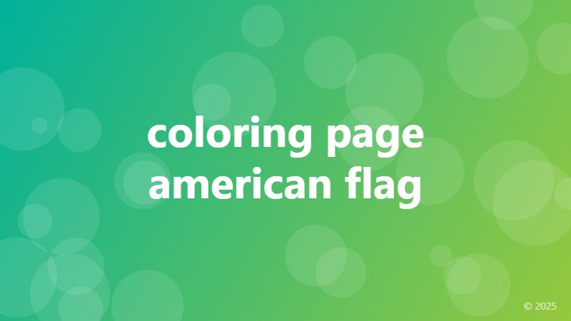 coloring page american flag