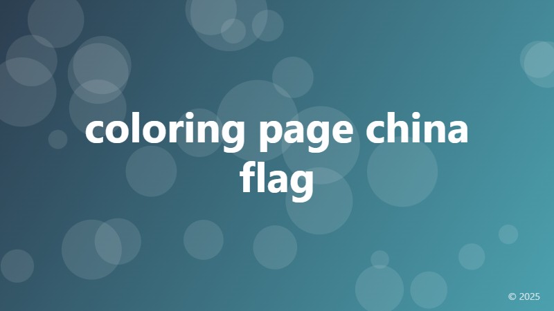 coloring page china flag
