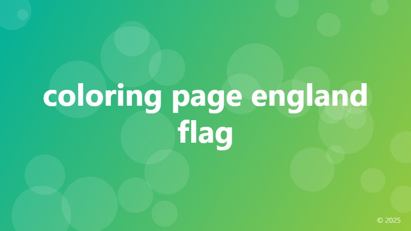 coloring page england flag