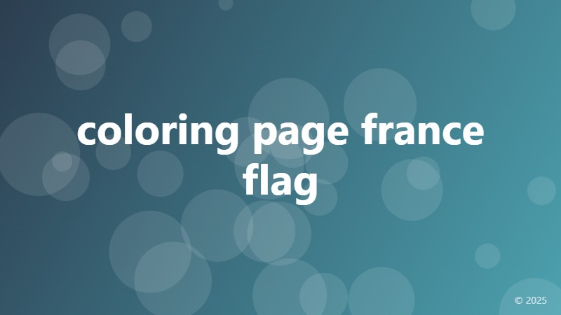 coloring page france flag