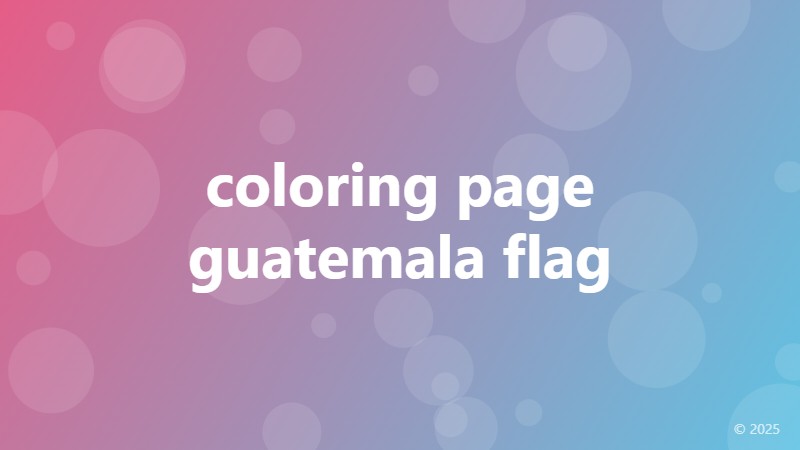coloring page guatemala flag