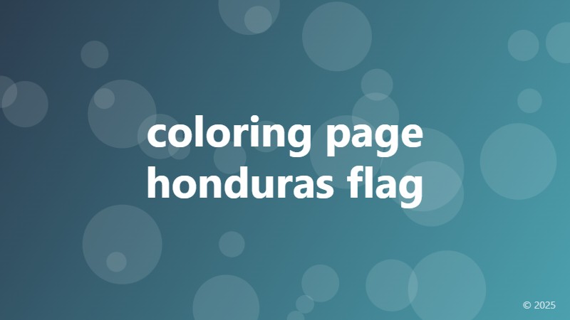 coloring page honduras flag