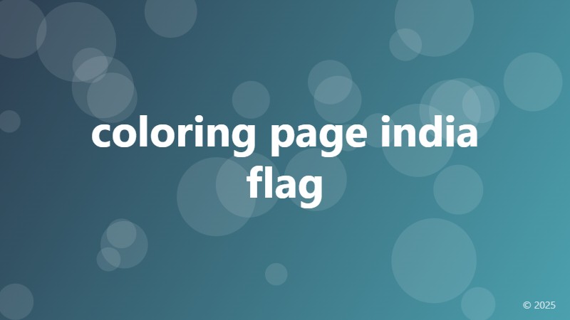 coloring page india flag