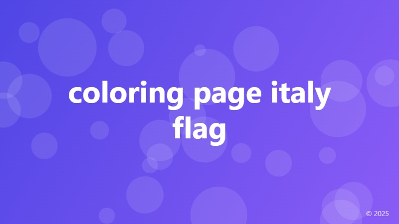 coloring page italy flag