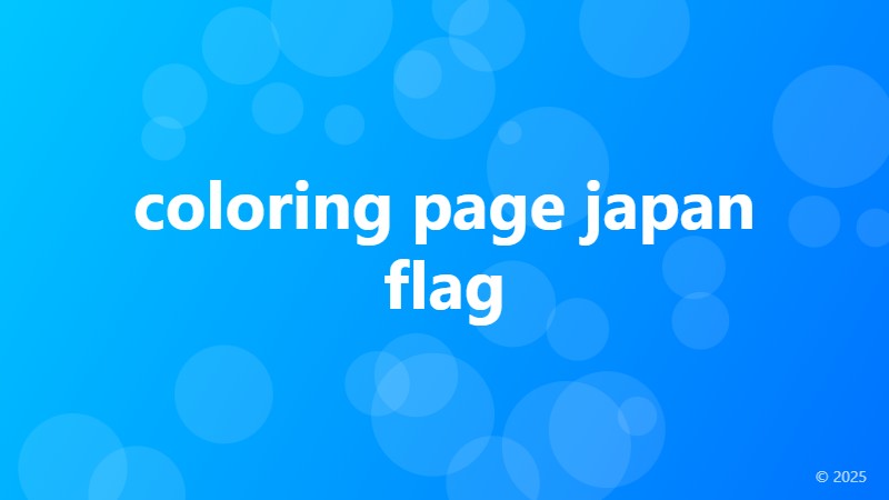 coloring page japan flag