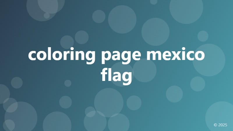 coloring page mexico flag