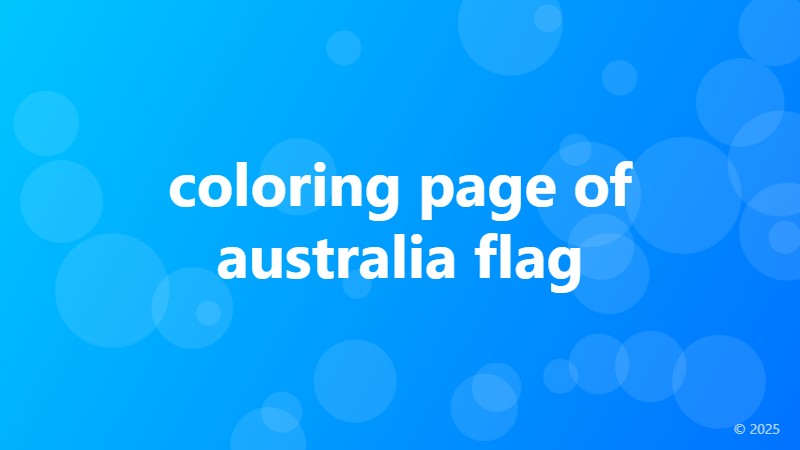 coloring page of australia flag