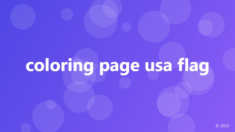 coloring page usa flag